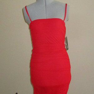 Shirred Bodycon Midi Dress